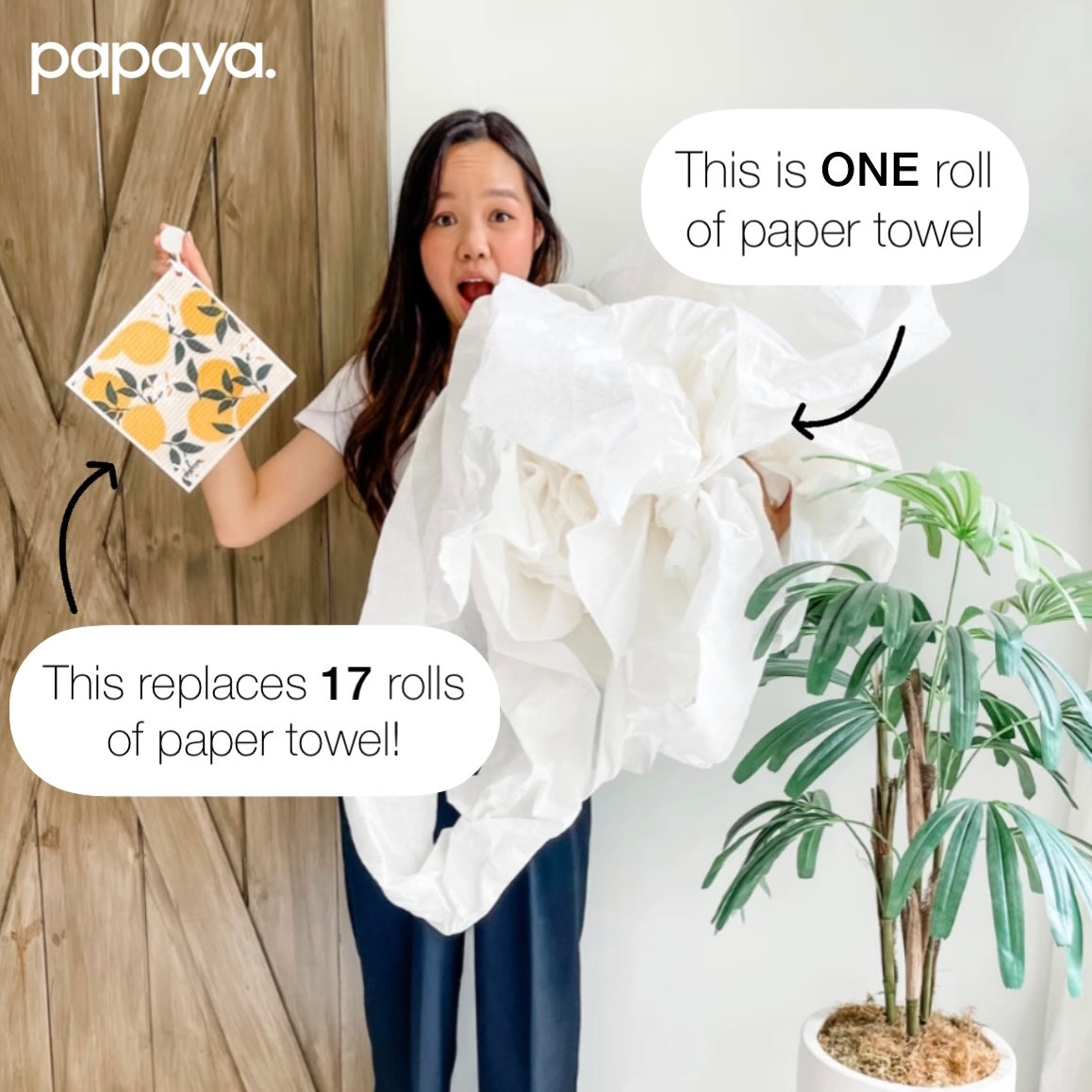 Papaya - Reusable Paper Towels - Secret Garden 2pk at Colorado Baby