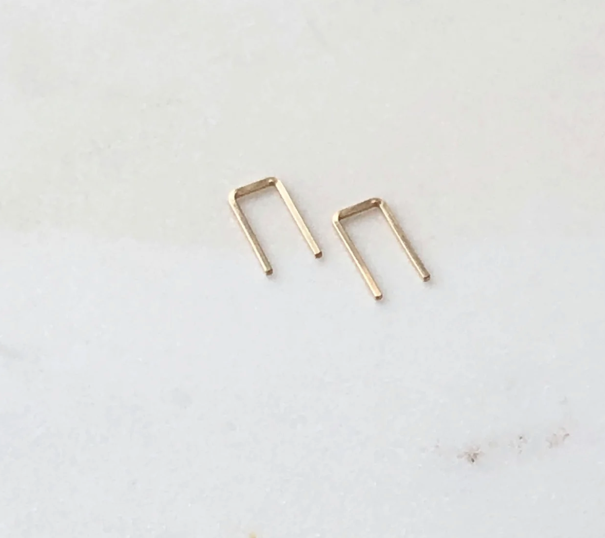 Mini Staple Earrings - 14K Gold Filled