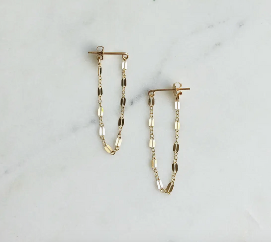 Sylvie Chain Studs - 14K Gold Filled